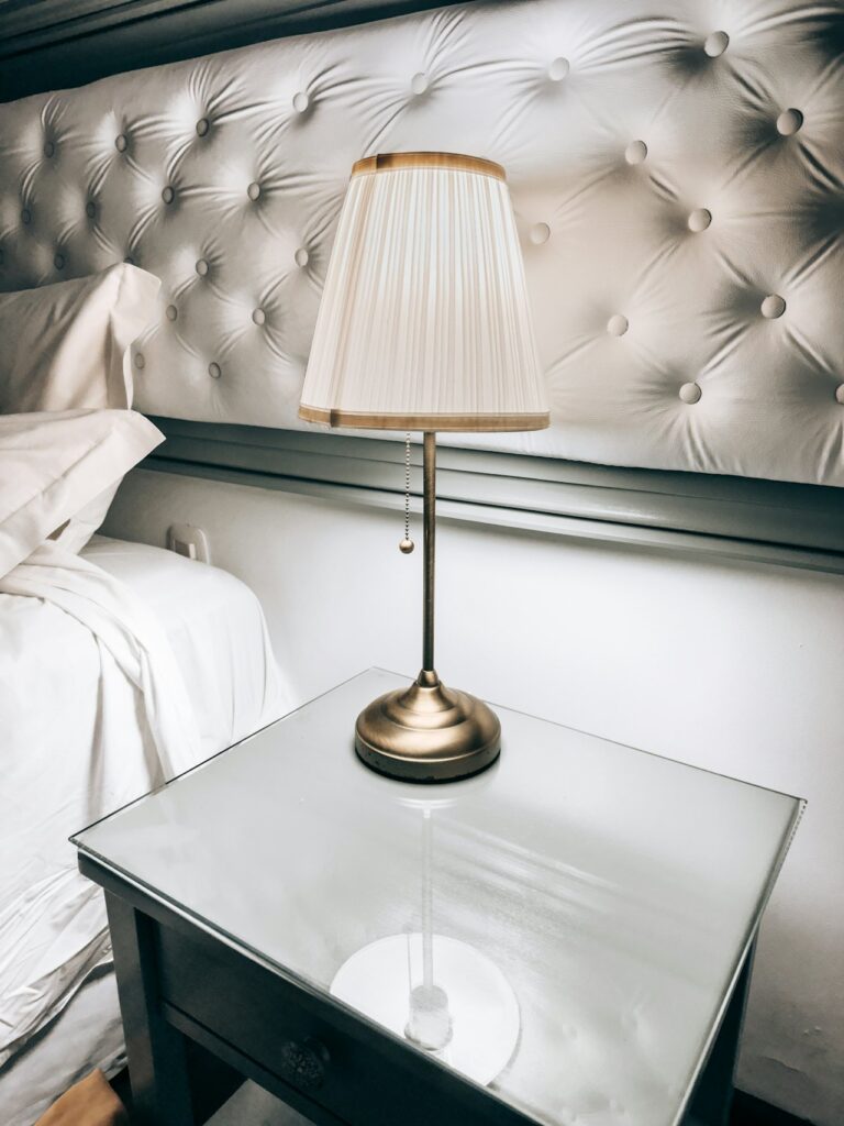 Geometric Brass Table Lamp